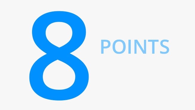 8 bonus points