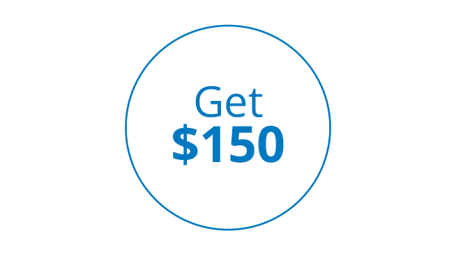 Get $150