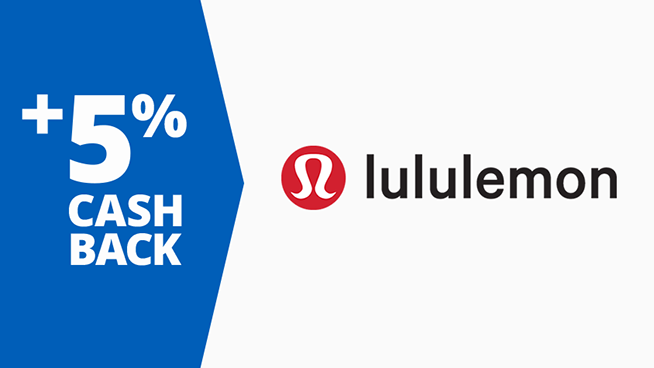 Lululemon 5% cash back