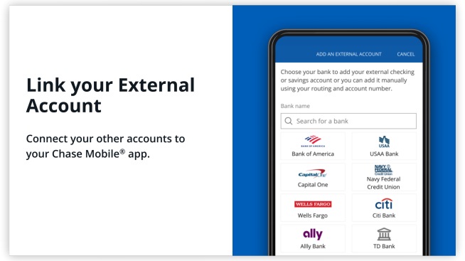 How to link external account bank of america